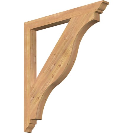 Ekena Millwork Funston Traditional Smooth Bracket, Western Red Cedar, 3 1/2"W x 40"D x 44"H BKT04X40X44FST01SWR